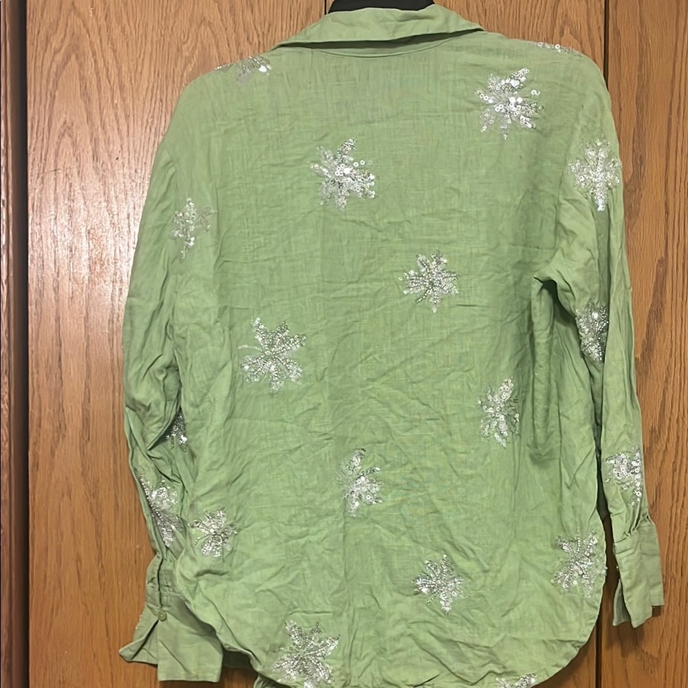 Reserved Green Floral Women's Swim Coverup Set - Picture 8 of 14